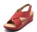Cuñas elegantes de talla grande para mujer con costuras retro y sandalias de verano elegantes y aireadas para mujer_voghion.com
