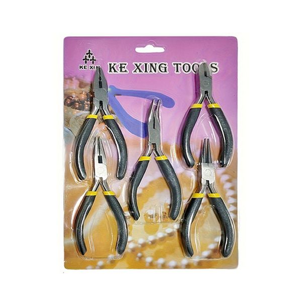 Mini-pince à bec effilé de 5 pouces, coupe-fils multi-usages à mâchoires plates et courbées pour travaux de précision, acier à haute teneur en carbone de qualité industrielle_voghion.com