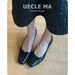 Sheepskin French Style Single For Women, Black Work Shoes With Thick Butterfly Bows, Beautiful And Non Tiring Feet,_voghion.com