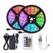 12V RGB-LED-Lichtstreifen mit WiFi-Sprachsteuerung, 5050/2835 selbstklebende flexible Lichtstreifen für die Umgebungsbeleuchtung in Innenräumen, Smart Home-kompatibel_voghion.com