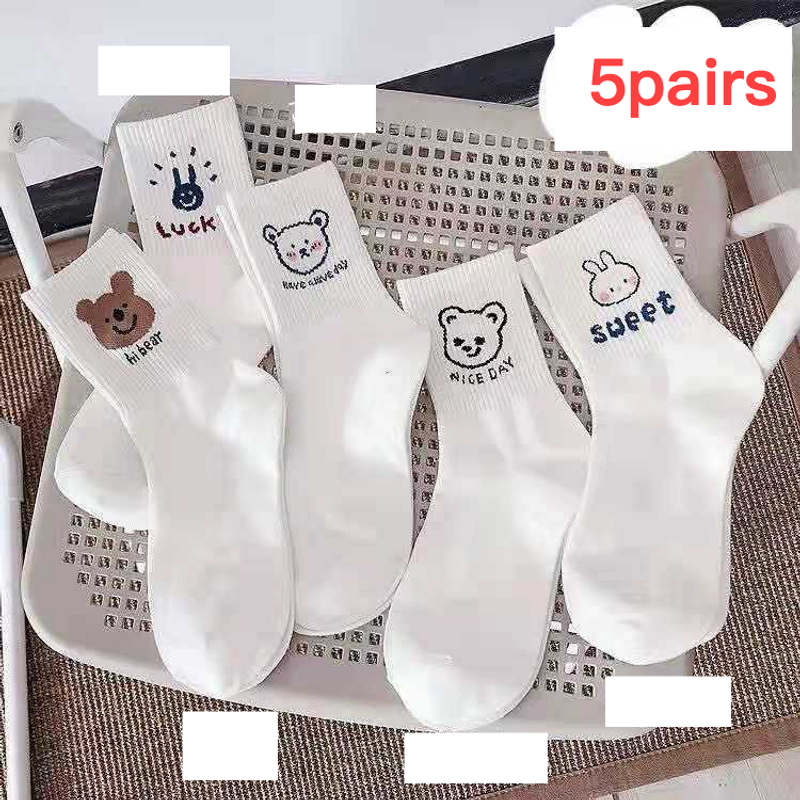5pairs Winter warm fleece-lined thickened men's and women's snow socks mid-calf warm heating stockings wholesale soft women's socks trendy men's socks_voghion.com