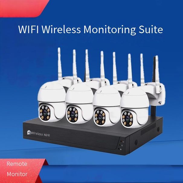 Security Cameras Closed Circuit CCTV Tuya NVR 4 Channel/8 Channel Wireless Monitoring Set Camera WIFI Monitor Ball Machine_voghion.com