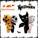 New Design Halloween Luminous Pumpkin Skull Bat Ghost Plush Toy_voghion.com