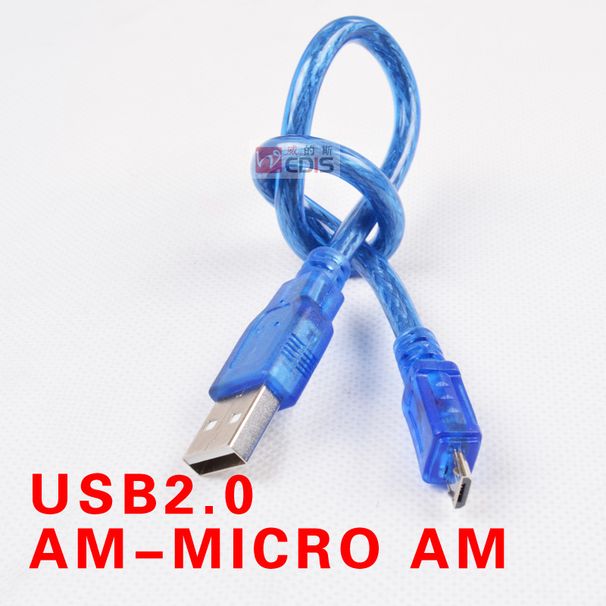 Unbeatable Quality Translucent Blue AM-microAM USB Data Male Connector Car To Mike Mobile Phone Charging Cable_voghion.com