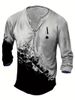 Unbeatable Quality Summer Digital Printed Youth Henley Shirt 7-Button Men's Casual Long Sleeve_voghion.com