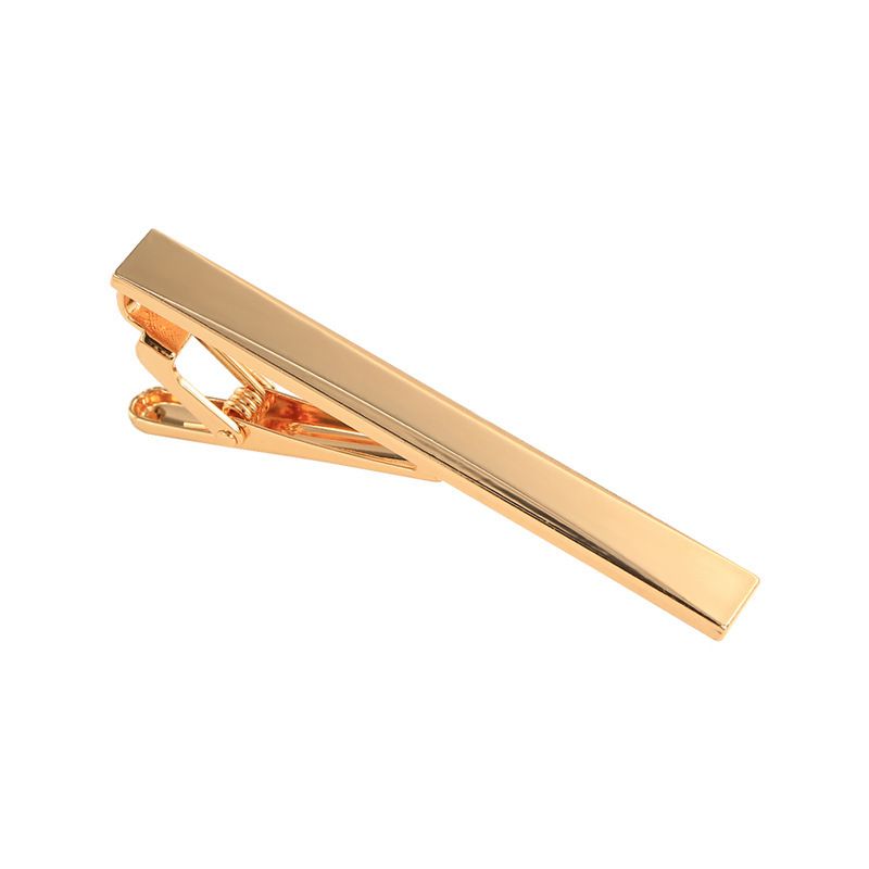 Neue Krawattenklammer aus hochglanzpoliertem Edelstahl, mehrfarbig, einfache Krawattenklammer aus Twill-Laser für Herren_voghion.com