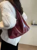Large Capacity Red Bag For Women 2024 New Retro Texture Single Shoulder S Fashion Versatile Casual Ladies_voghion.com