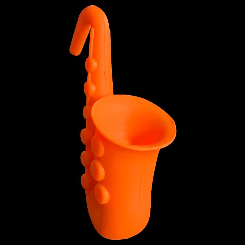 Utensílios de cozinha criativos, trompete, forma de saxofone, tampa de pote de silicone, prevenção de transbordamento_voghion.com