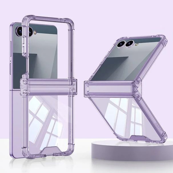 All-inclusive Hinged Four-corner Anti-drop Phone Case For Samsung Galaxy Z Flip 7 FE 6 5 Flip7 Transparent Shcokproof Back Cover_voghion.com