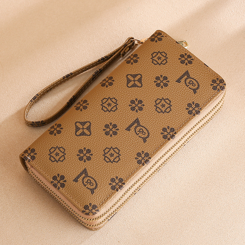 Damenbrieftasche 2023 Neue lange Damenmode Doppellagiger Reißverschluss Große Kapazität Brieftasche für Damen_voghion.com
