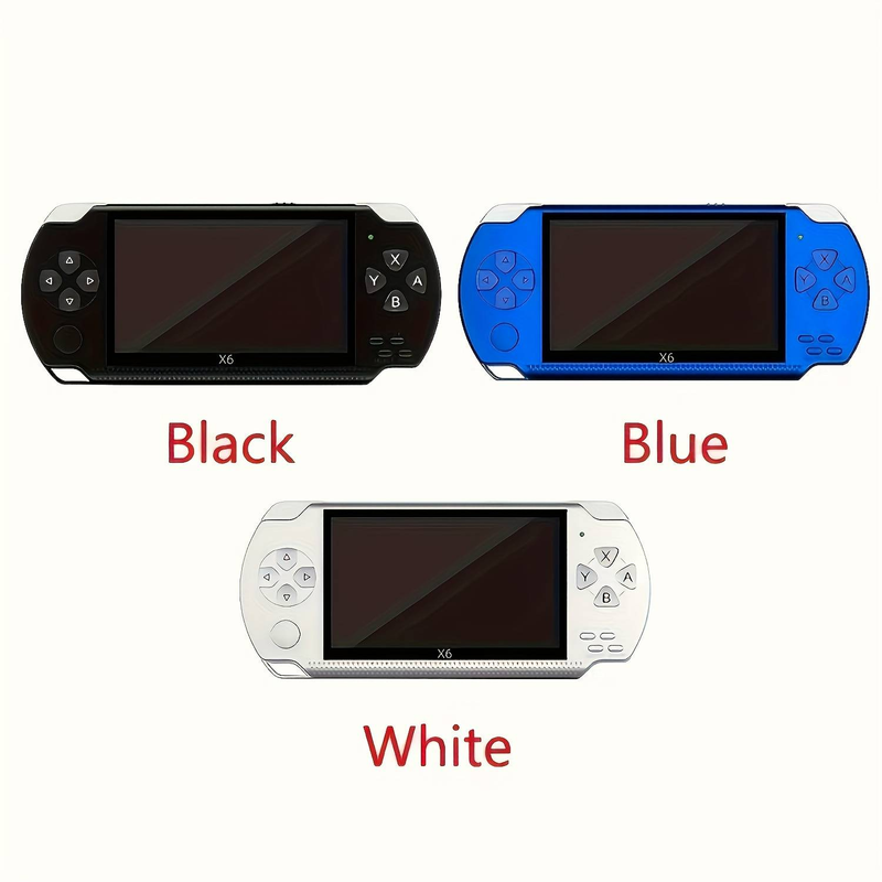 Die tragbare Spielekonsole X6 verfügt über einen 4,3-Zoll-HD-Großbildschirm, 8 GB RAM, über 20.000 integrierte Spiele sowie Musik-, Video- und E-Book-Funktionen_voghion.com