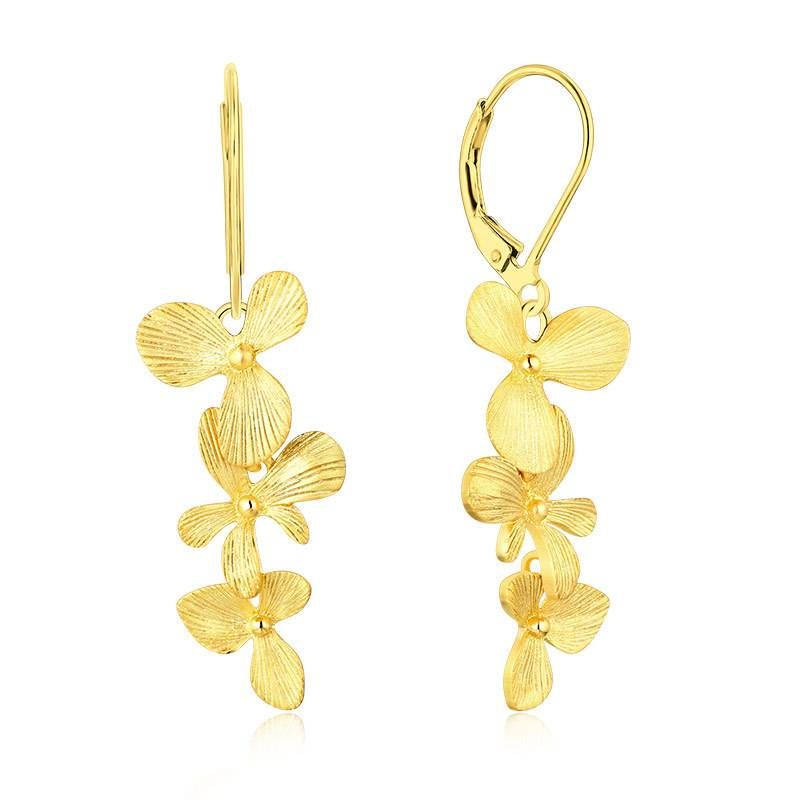 Franse retro blad oorbellen s925 zilver verguld met gouden oorbellen oorbellen voor vrouwen buitenlandse handel grensoverschrijdende hete zilveren sieraden_voghion.com