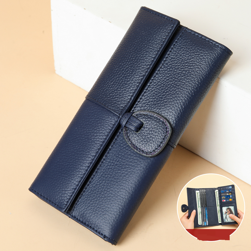 New Genuine Leather Wallet Fashionable High End Exquisite Soft Cowhide Wallet For Mobile Phone Small Handbag Ladies Wallet_voghion.com