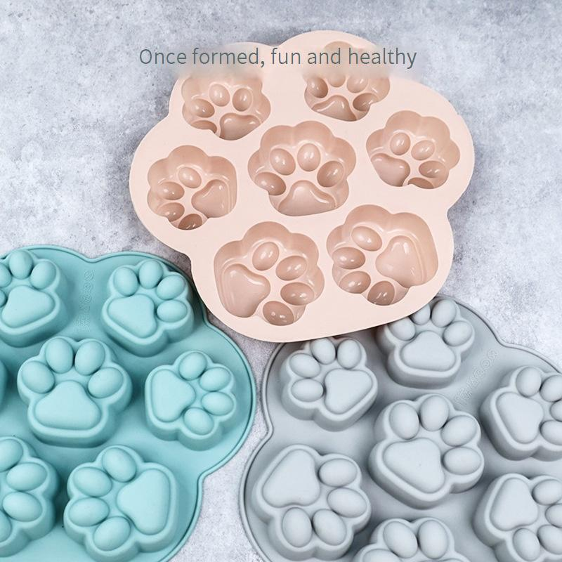 10-Cavity Cat Paw Silicone Mold - Baking Pan For Chocolate Cookies & Ice Cubes (Non-Stick BPA-Free Dishwasher Safe DIY Dessert Making)​_voghion.com