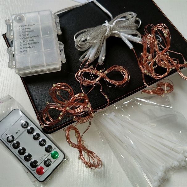 104LED wasserdichte batteriebetriebene Kupferdraht-Lichterkette für Camping im Freien, Regenschirm, Zelt und Gartendekor_voghion.com