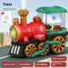 Interactive Steam Train & Dinosaur Toy Set – LED Lights, Music, Spray Mist & Motion Sensor Control (Educational Electric Toy For Kids 4-6 Years)_voghion.com