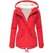 Saldi invernali: cappotto da donna in cotone spesso, snellente e con cappuccio_voghion.com