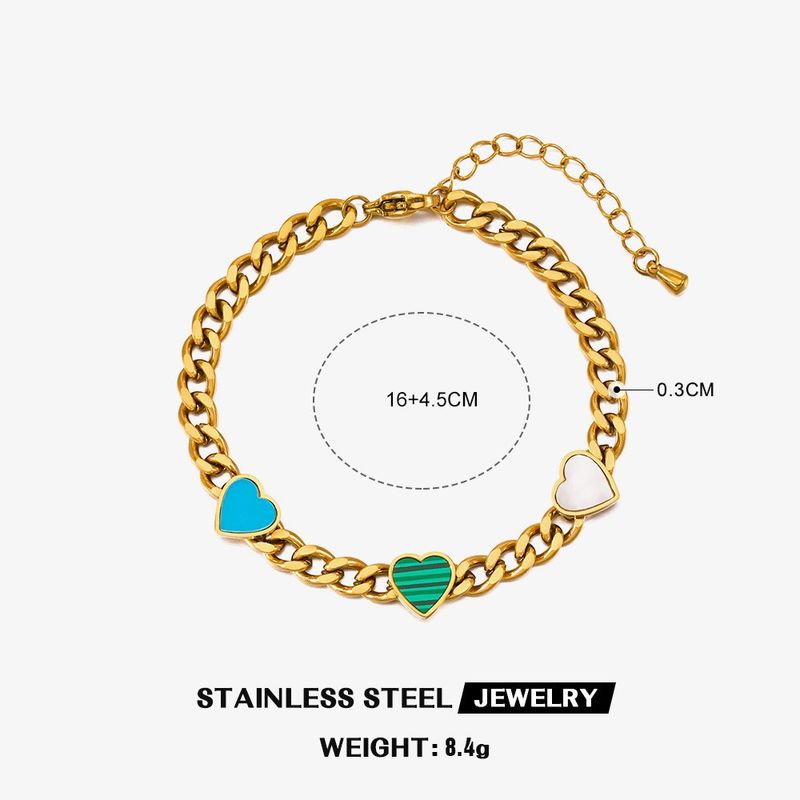 Braccialetti in acciaio al titanio con fritillary, stile moderno di base, stile classico, geometrico, a forma di cuore, rotondi, in vendita all'ingrosso_voghion.com