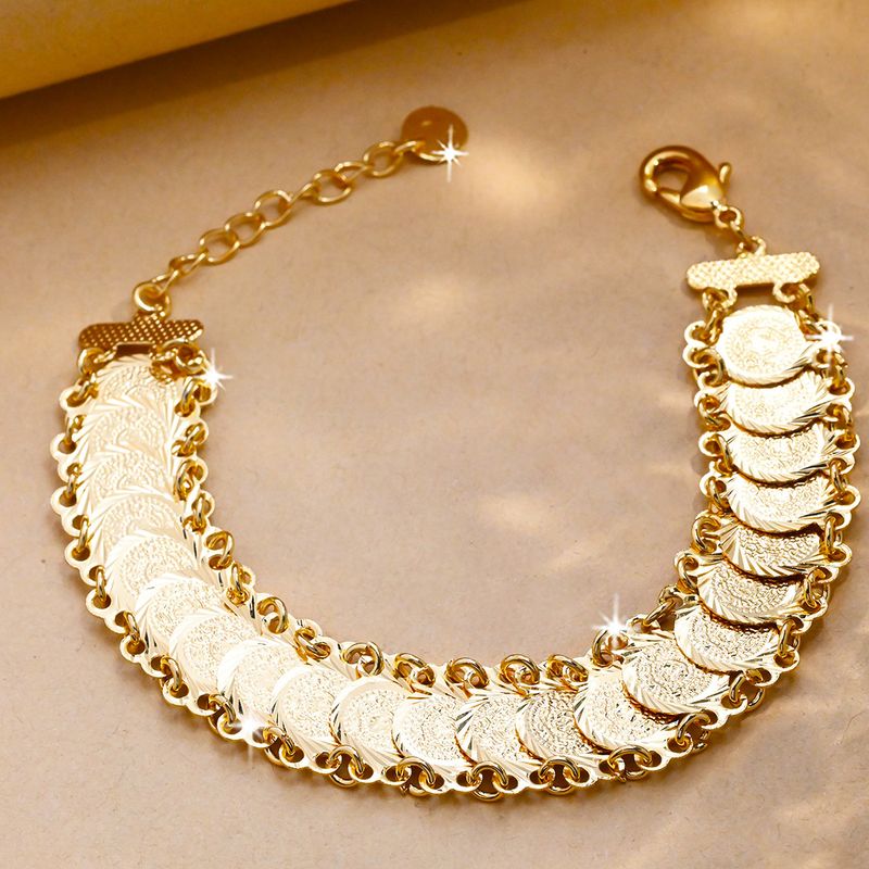 Münze armband K neue gold frauen schmuck zubehör party geschenk Dubai luxus armband_voghion.com
