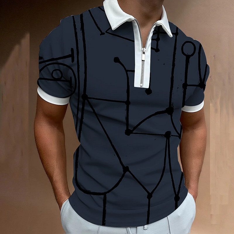 Polos de verano antibolitas para hombre, polos deportivos informales de retazos para hombre, camisetas de manga corta a la moda para hombre_voghion.com