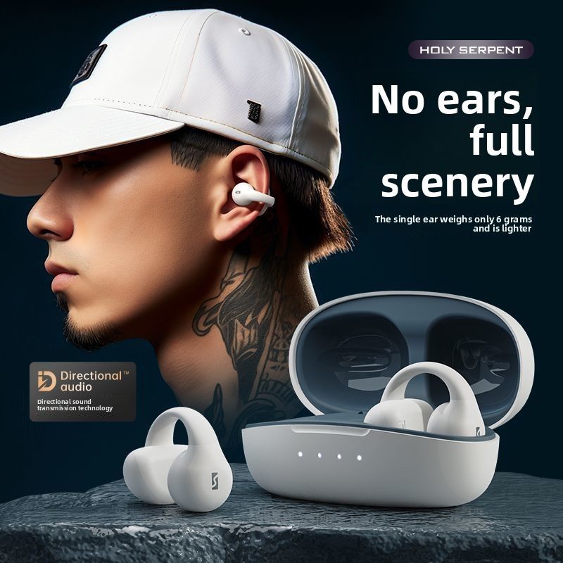 Snake Saint Meteorite C2 Bluetooth Clip-on True Wireless Non-intrusive Sports Running Open Ear Non-bone Conduction_voghion.com