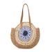 Summer Round Woven Straw For Women Large Capacity 2024 New Beach Vacation Bucket Single Shoulder Tote Bag_voghion.com