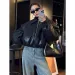 2024 Fall Winter Faux Leather Jacket For Women Oversized Streetwear Cotton Padded Parkas Short Bomber Coat Warm_voghion.com