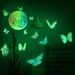 Colorful butterfly flying towards four-color AFG3532 gradient color moon glow in the dark wall sticker_voghion.com