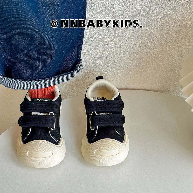 Mãe e Filhos Sapatos de Biscoito com Boca Aberta para Crianças, Sapatos de Bordo, Solas Macias, Sapatos de Lona Versáteis para Bebês_voghion.com