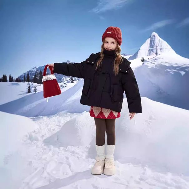 Piumino in stile cinese per bambine con cappuccio – Cappotto invernale in piumino d'anatra bianco al 90% (4 colori, 5 taglie, rivestimento morbido al tatto)_voghion.com