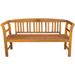 Patio Bench with Cushion 61.8" Solid Acacia Wood_voghion.com