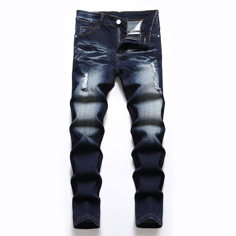 Vêtements pour jeunes garçons, jeans droits bleu foncé_voghion.com
