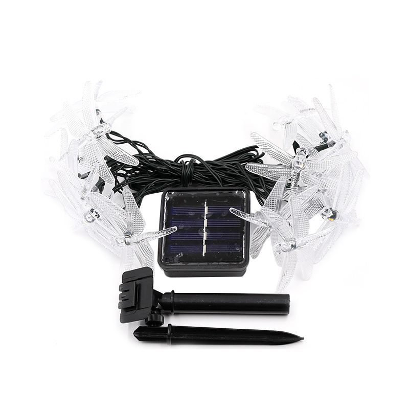 30LED Solar-Powered Dragonfly String Lights, Waterproof Outdoor Fairy Lights For Garden, Patio, Christmas Decoration_voghion.com