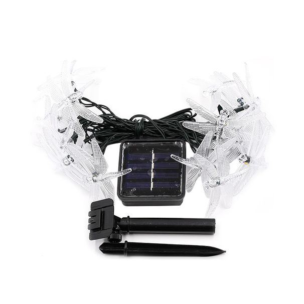30LED Solar-Powered Dragonfly String Lights, Waterproof Outdoor Fairy Lights For Garden, Patio, Christmas Decoration_voghion.com