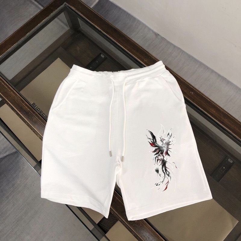 Pantalones cortos deportivos holgados y rectos de cinco puntos de estilo nacional chino Phoenix para hombre, informales, de verano, de marca moderna_voghion.com