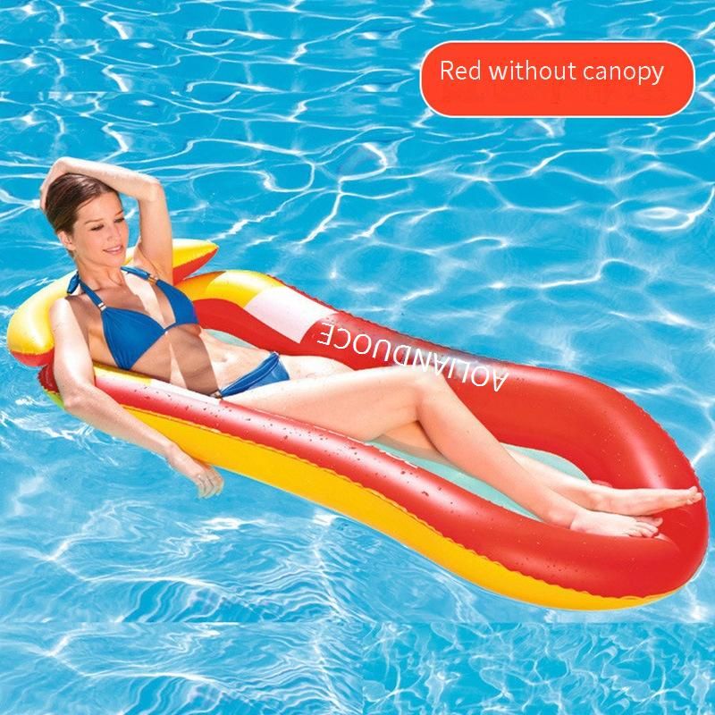 Amaca gonfiabile in PVC e galleggiante per l'acqua - Sdraio da piscina in rete resistente per nuotare, prendere il sole e rilassarsi_voghion.com