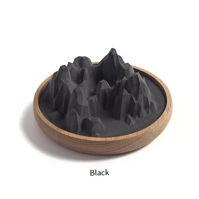 Mountain Diatomite Aroma Diffuser – Natural Air Freshener For Home & Office (White/Black/Snow Peak, Non-Electric Essential Oil Holder)​_voghion.com