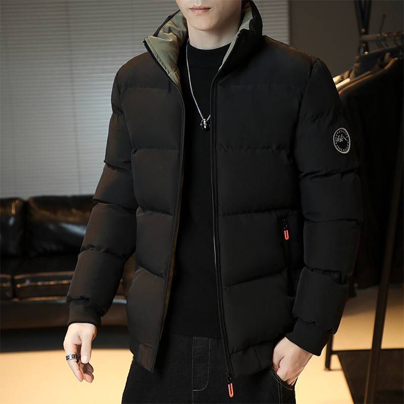 Herrenbekleidung Herren Stehkragen Pufferjacke - Winter Thermomantel mit modischer Steppung (Oversize Trendy Style)​​_voghion.com