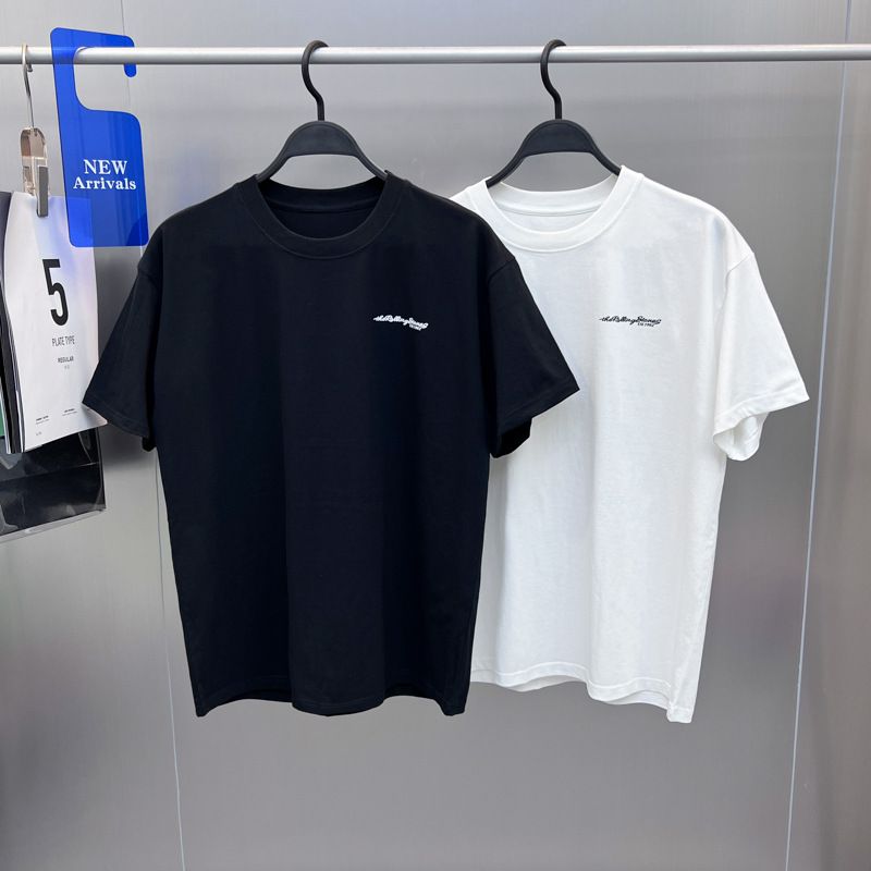 men's T-shirt trendy brand T-shirt letter loose short-sleeved drop shoulder short T-shirt trend GE1440983D_voghion.com