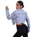 Women's Clothing INS Casual loose ripped long sleeved short denim jacket_voghion.com