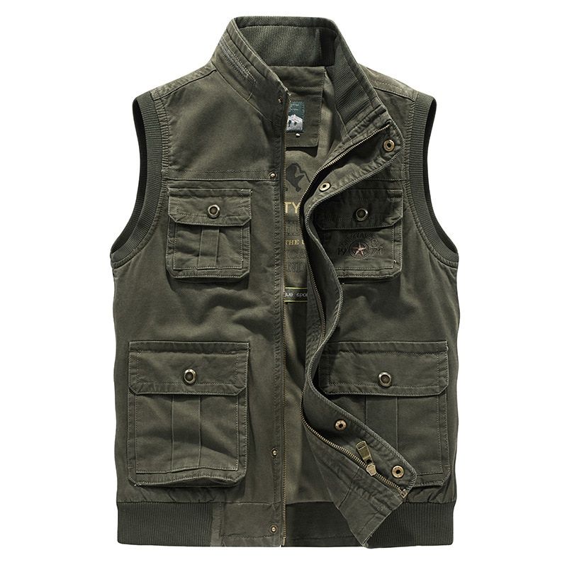 Plus Größe M-8XL Frühling Herbst Taktische Weste Männer Casual Multi-taschen Militär Ärmellose Jacke Männer Baumwolle Fotografie Herren Weste_voghion.com