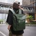 Backpack Men's Backpack Pu Solid Color Motorcycle Men's Large Backpack Travel Travel Daily Commute Large Capacity Backpack_voghion.com