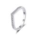 S Pure Silver Korean Style V-Shaped Full Moissanite D Color Stackable Wedding Simulated Diamond Ring For Women_voghion.com