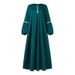 Casual Sequin Sundress Muslim Dress Women Stretch Cuff Kaftan Lislamic Clothing Arabian Dubai Abayas Women Clothes Musulmane_voghion.com