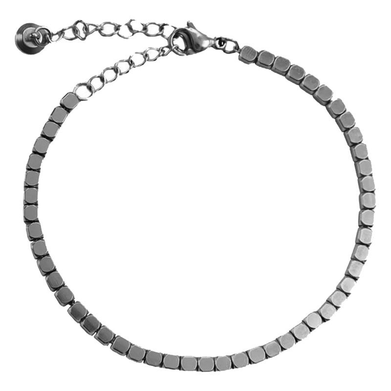 Cavigliera in argento spezzato placcata in oro e acciaio al titanio per ragazze, stile minimalista di alta gamma, nuova catena per piedi di design 2023_voghion.com