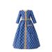 Children's Dress With Printed Waist And Long Sleeves For Small And Medium Sized Children Plus Bag Long Skirt Suit_voghion.com