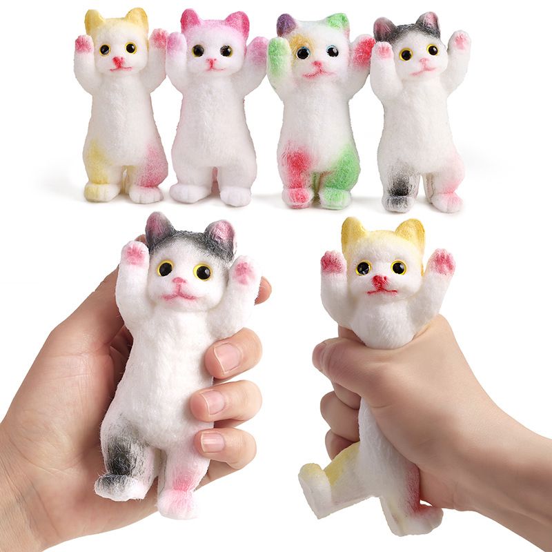 Foam Squishies Hands Up Cat Squeeze Music Decompression Toy Simulation Same Style Squeeze Decompression Vent Fat Cat_voghion.com