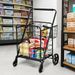 Heavy Duty Folding Utility Shopping Double Cart_voghion.com