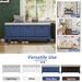 Classic Storage Bench With Cushioned Seat And Three Drawers For Entryway And Living Room_voghion.com