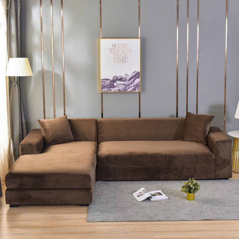 Mobilier de casă Husă de canapea din pluș vulpe argintie, pachet complet, husă de pernă pentru canapea, material textil super moale, nisip, vânzare fierbinte_voghion.com